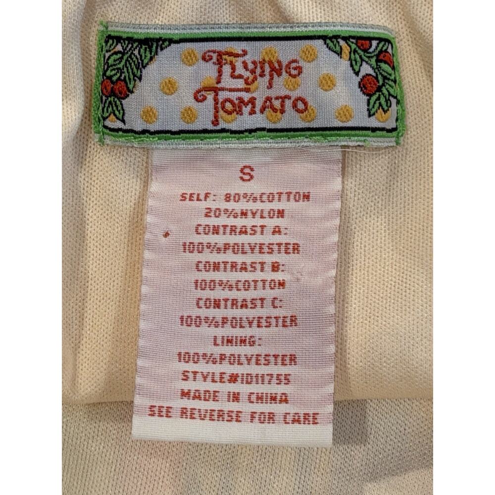 Flying Tomatoe Lace Maxi Dress Women’s Small Ivory Lemon Halter Bohemian - Picture 11 of 13